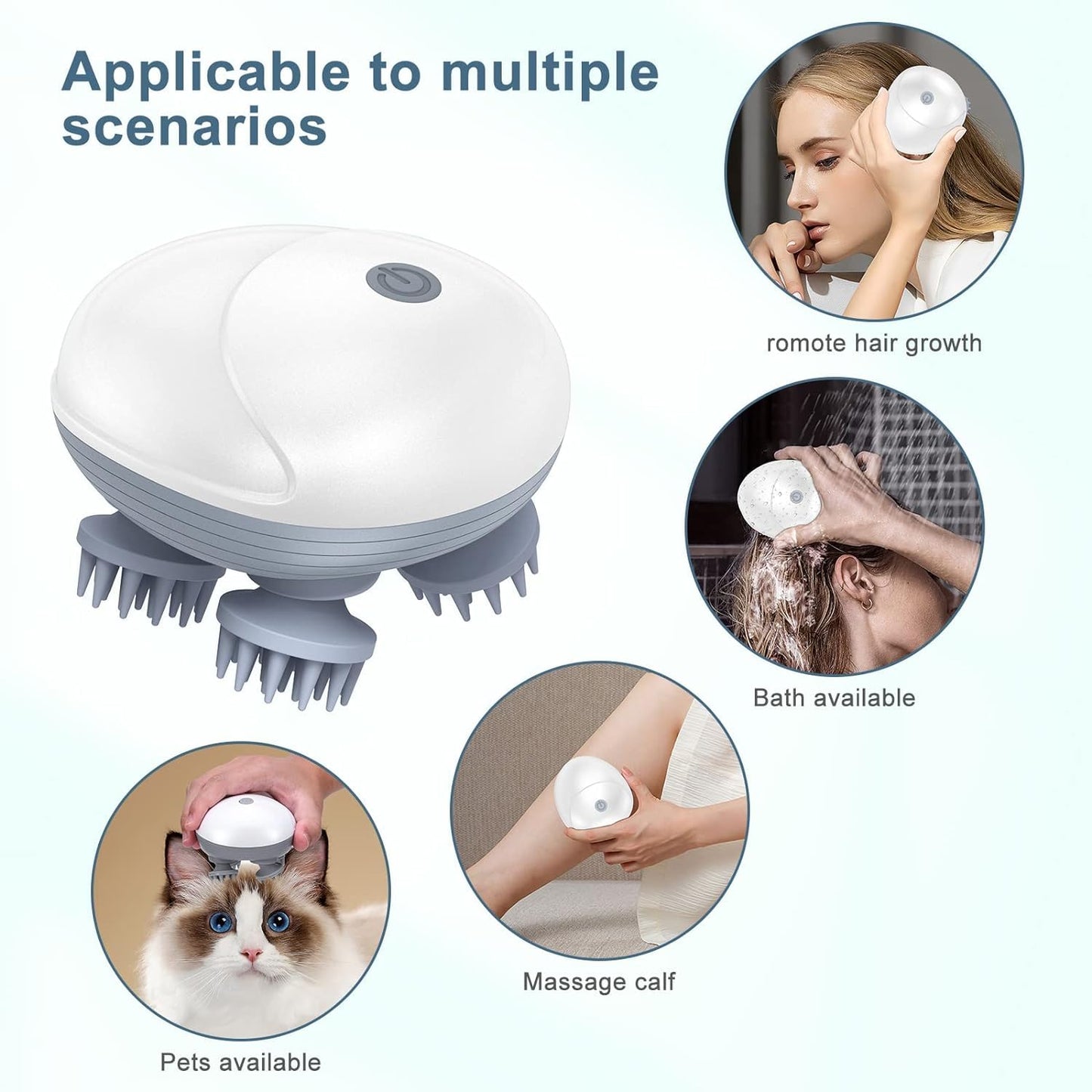 RelaxRevive™ – Electric Scalp Massager for Stress Relief & Hair Growth