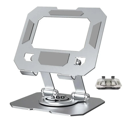 Adjustable Laptop Stand with 360° Rotating Base Tabletop Stand Foldable Portable Stand Holder Compatible for Notebook Ipad, laptop